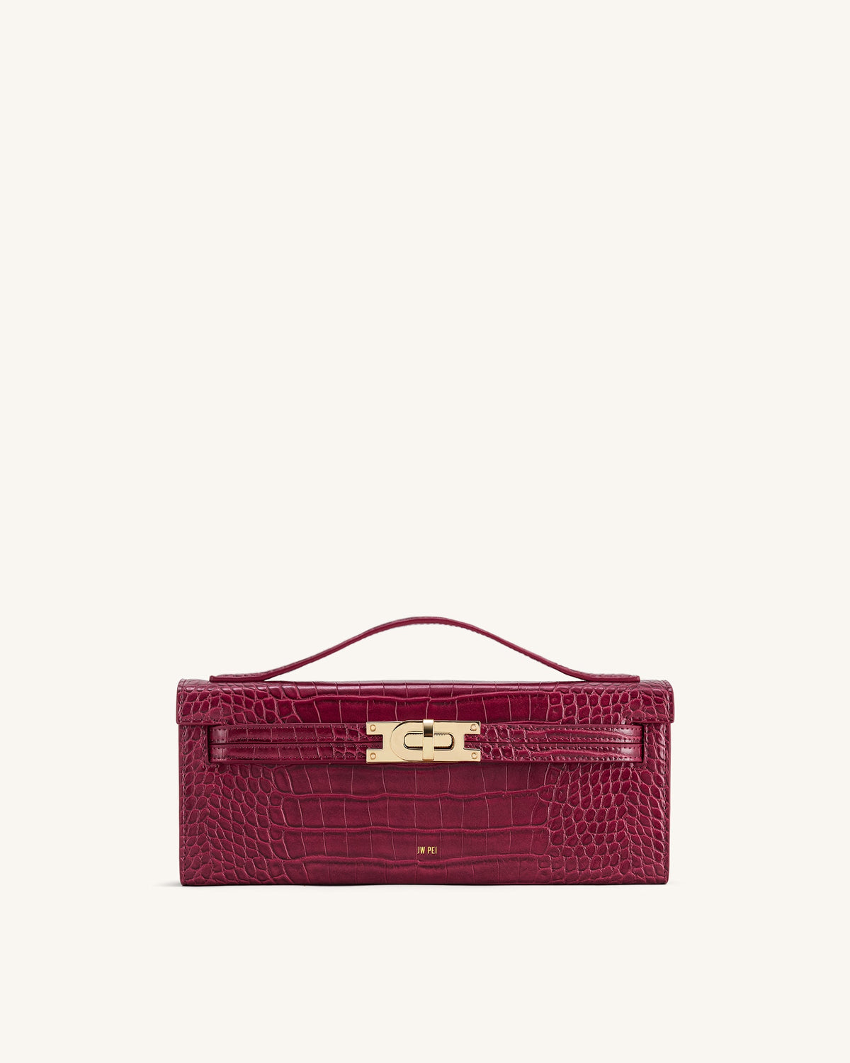 Bria Structured Top Handle Bag - Burgundy Croc - view 1