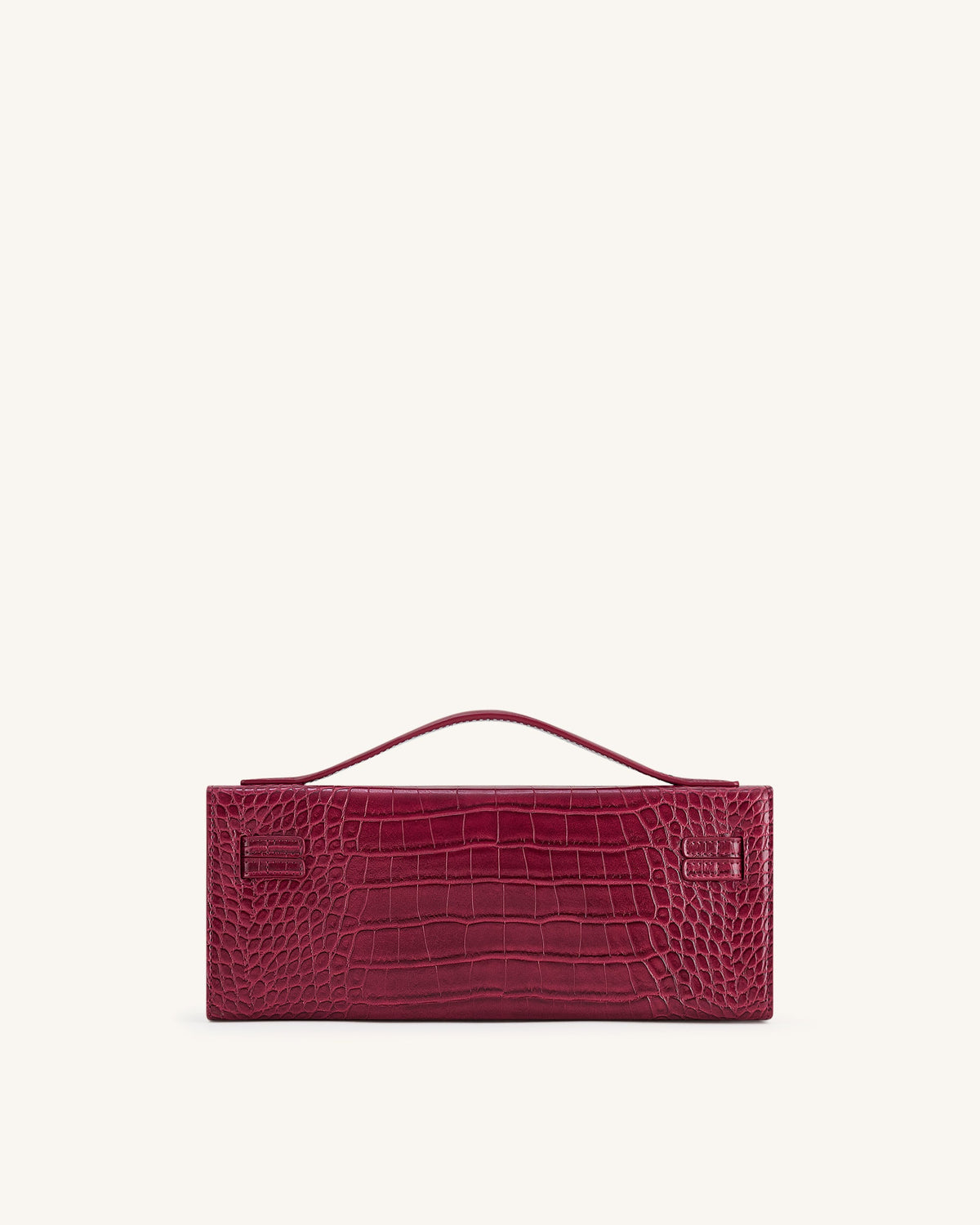 Bria Structured Top Handle Bag - Burgundy Croc - view 3