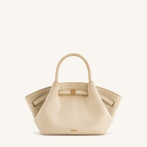 Hana Mini Faux Suede Tote Bag - Off White - view 1