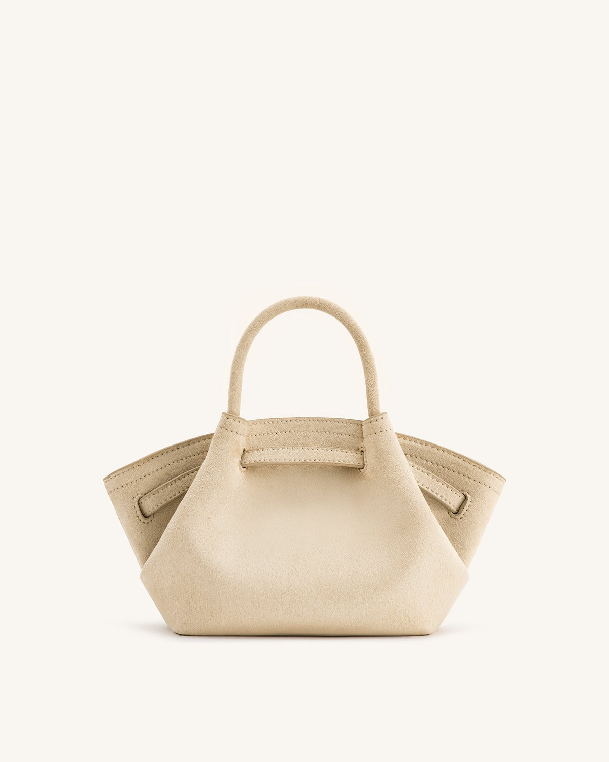 Hana Mini Faux Suede Tote Bag - Off White - view 5
