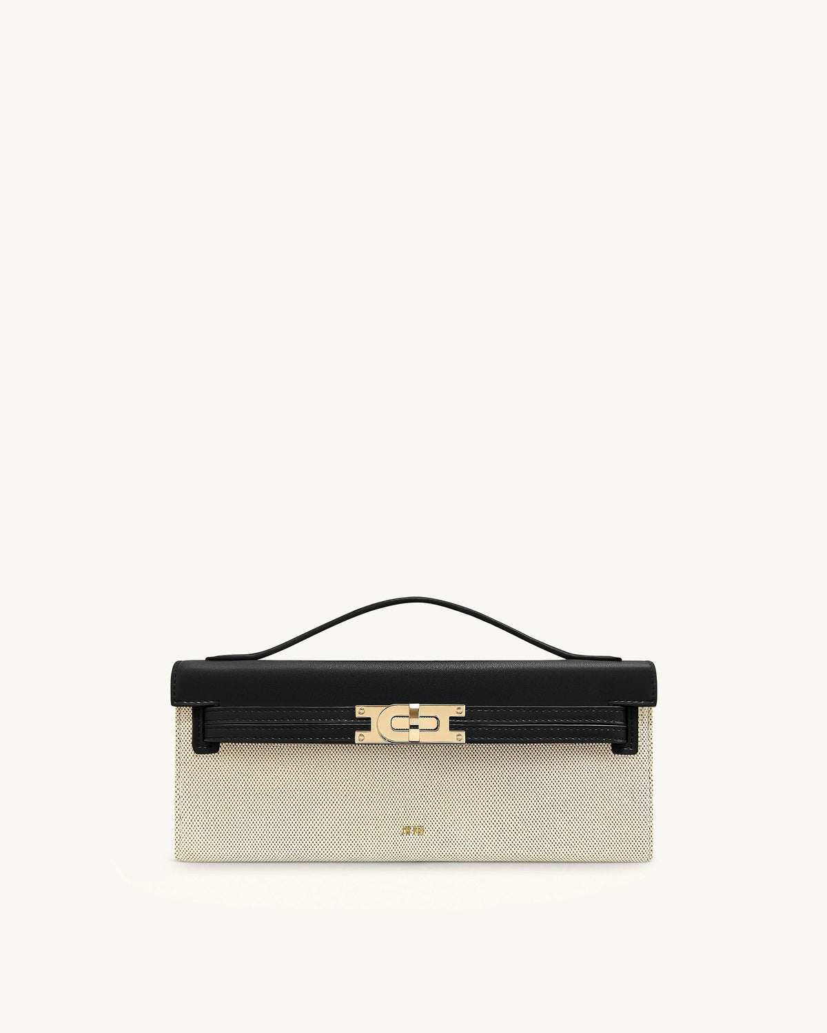 Bria Structured Top Handle Bag - Black Canvas - view 1