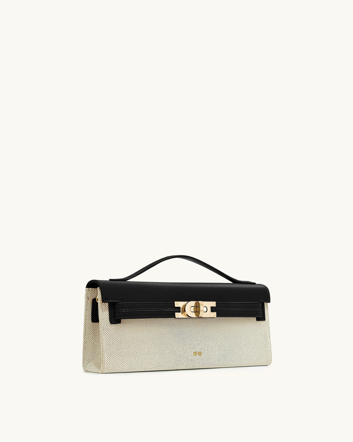 Bria Structured Top Handle Bag - Black Canvas - view 3