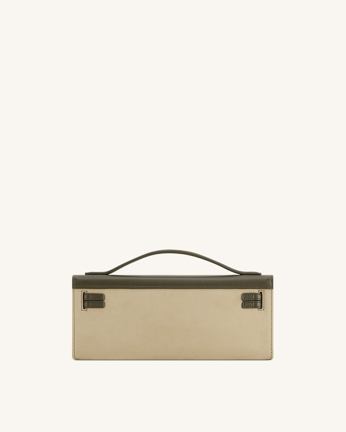 Bria Faux Suede Structured Top Handle Bag - Dark Olive - view 3