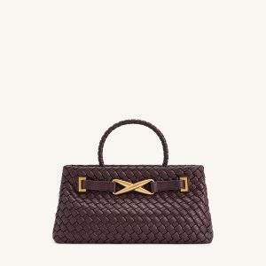 Elora Woven Tote Bag - Deep Burgundy - view 1