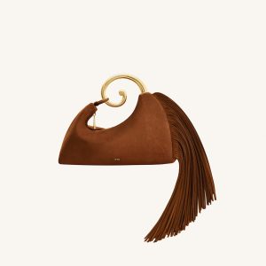 Nell Fringe Hardware Top Handle Bag - Mocha Brown - view 1