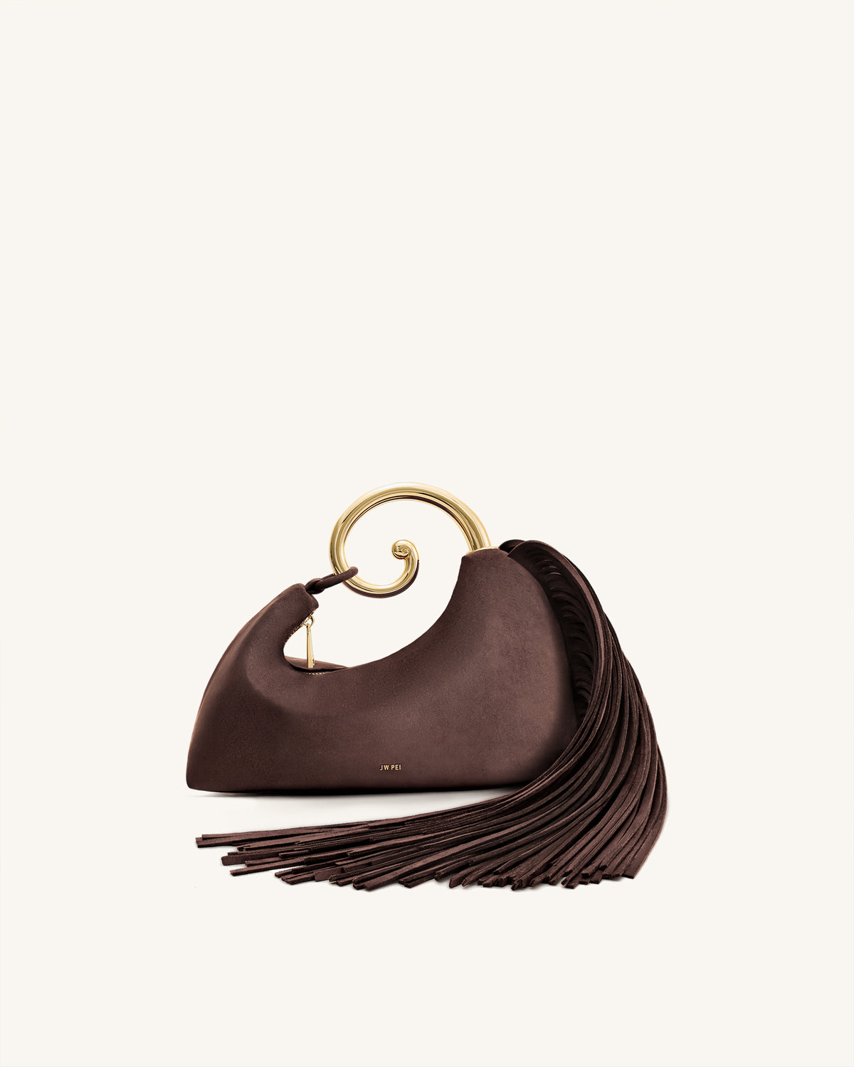 Nell Fringe Hardware Top Handle Bag - Deep Brown - view 2