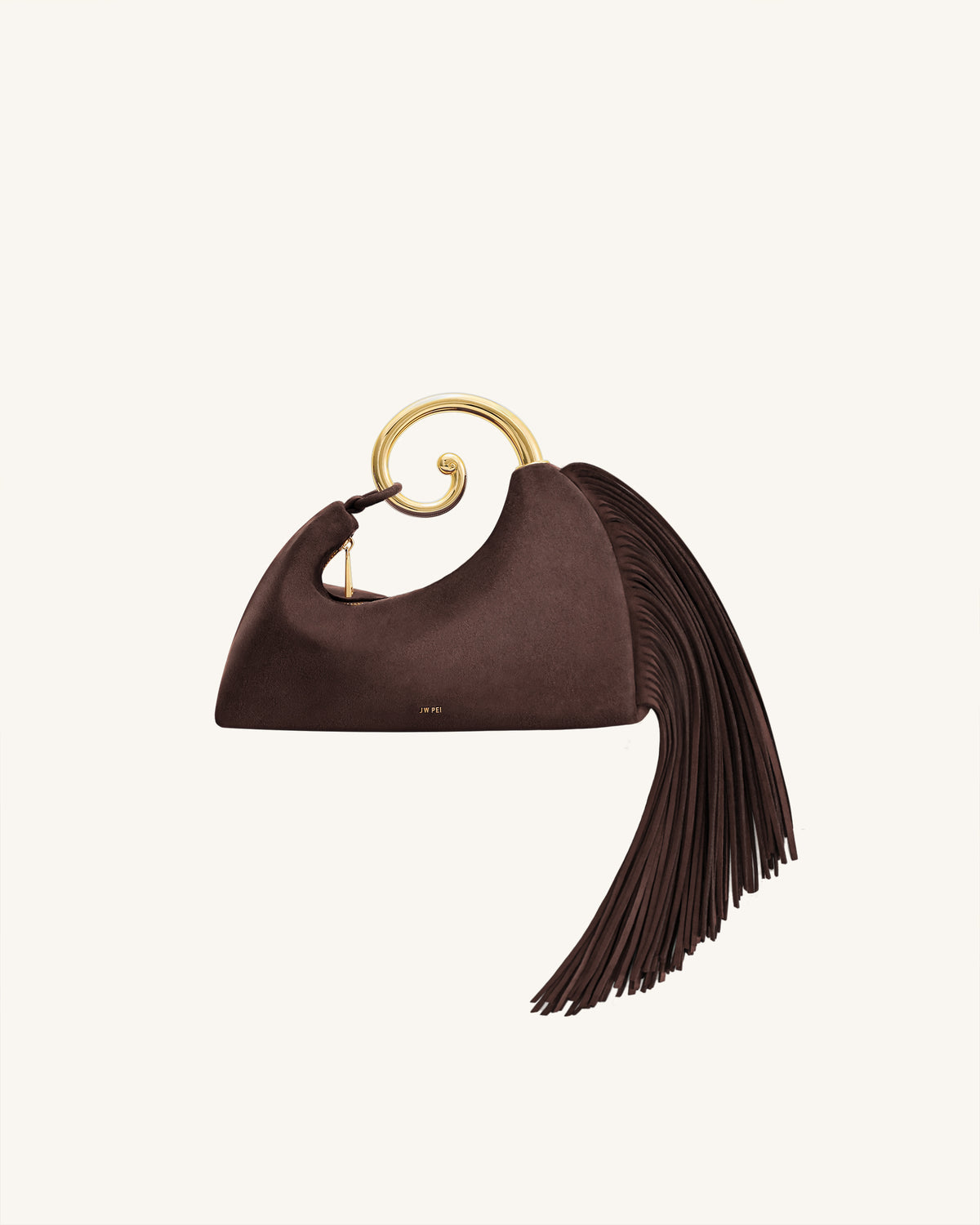 Nell Fringe Hardware Top Handle Bag - Deep Brown - view 1