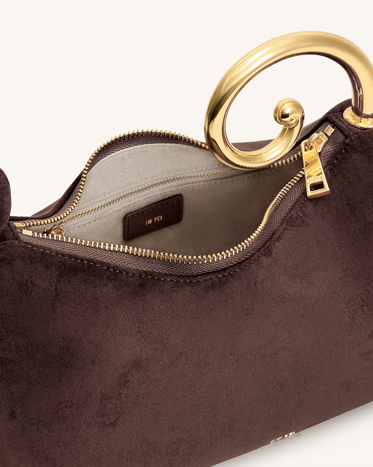 Nell Fringe Hardware Top Handle Bag - Deep Brown - view 5