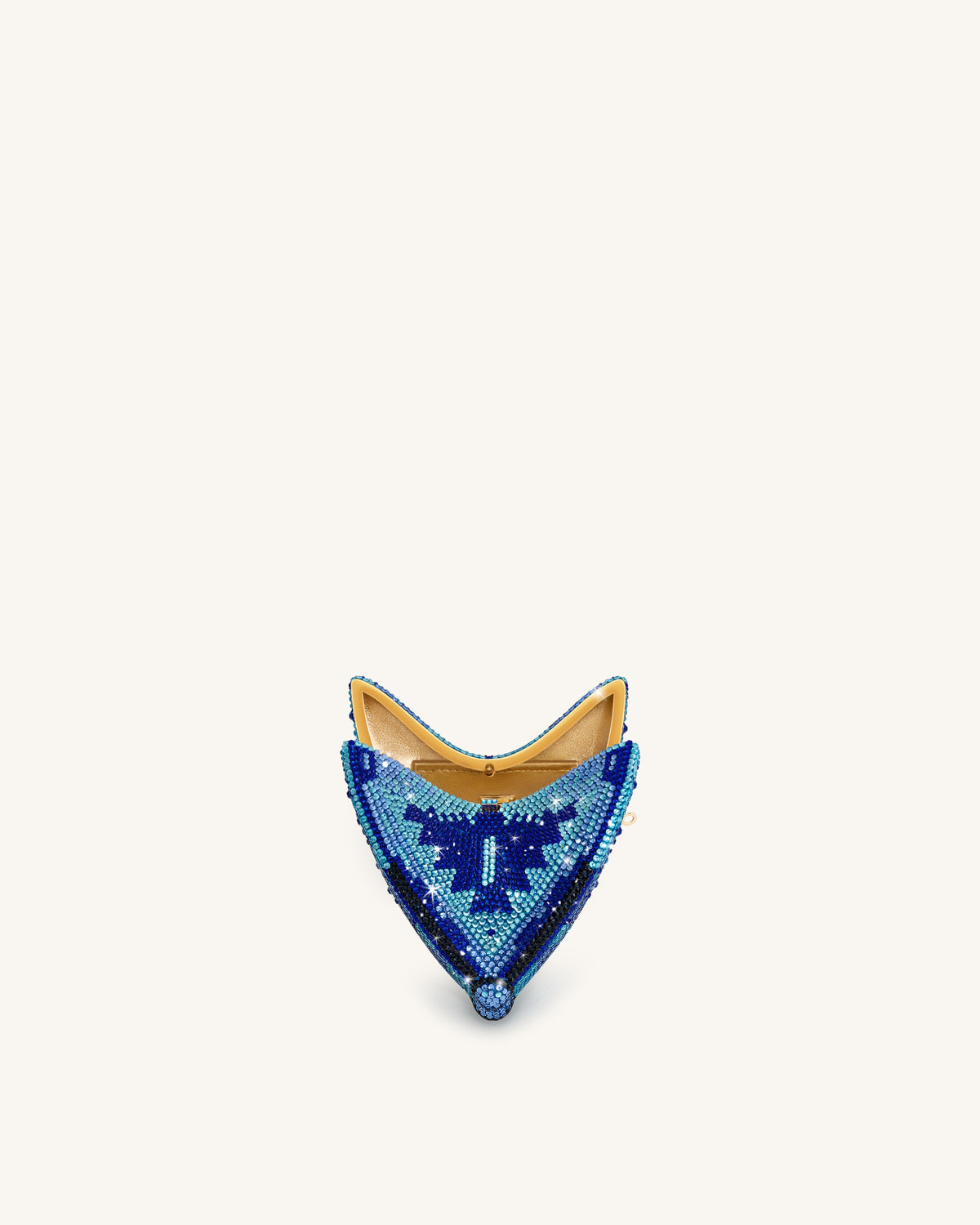 Paisley Crystal Butterfly Clutch - Blue - view 4
