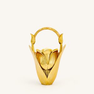 Ella Tulip Vase Top Handle Bag - Gold - view 1