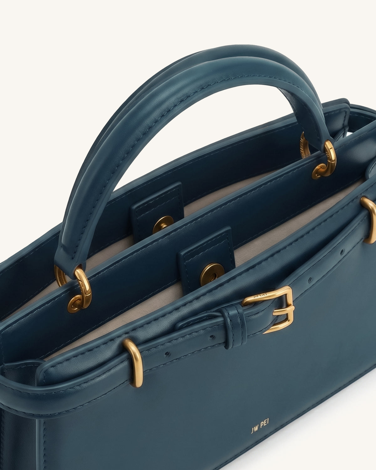 Elena Classic Top Handle Bag - Navy - view 4