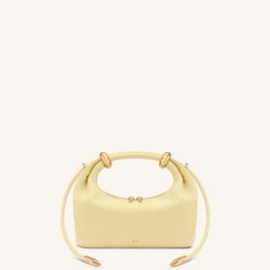 Ellie Metal Ring Embellished Top Handle Bag - Lemon Yellow - view 1