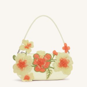 Leona Bead Embellished Shoulder Bag - Off White - view 1