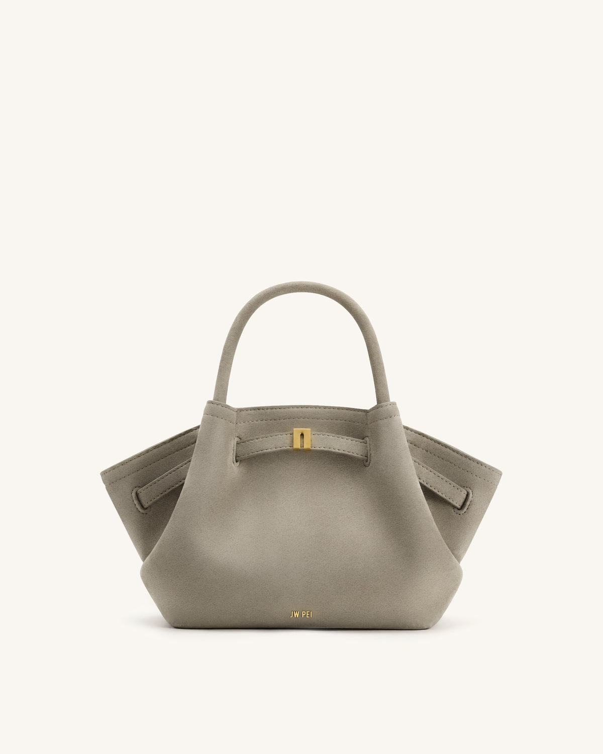 Hana Mini Faux Suede Tote Bag - Gray - view 1