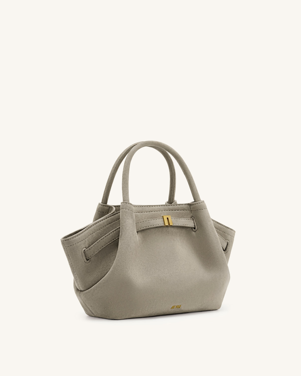 Hana Mini Faux Suede Tote Bag - Gray - view 2