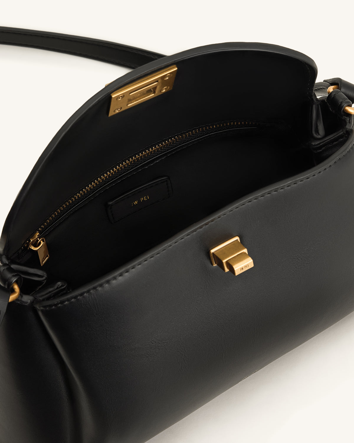 Greta Twist-Lock Crossbody Bag - Black - view 4
