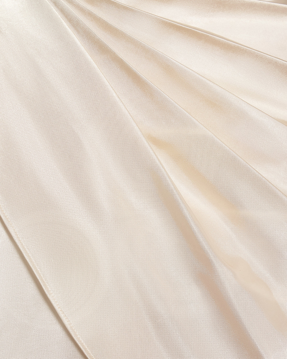 Asymmetric Drape High-Neck Cape Top - Cream - view 5