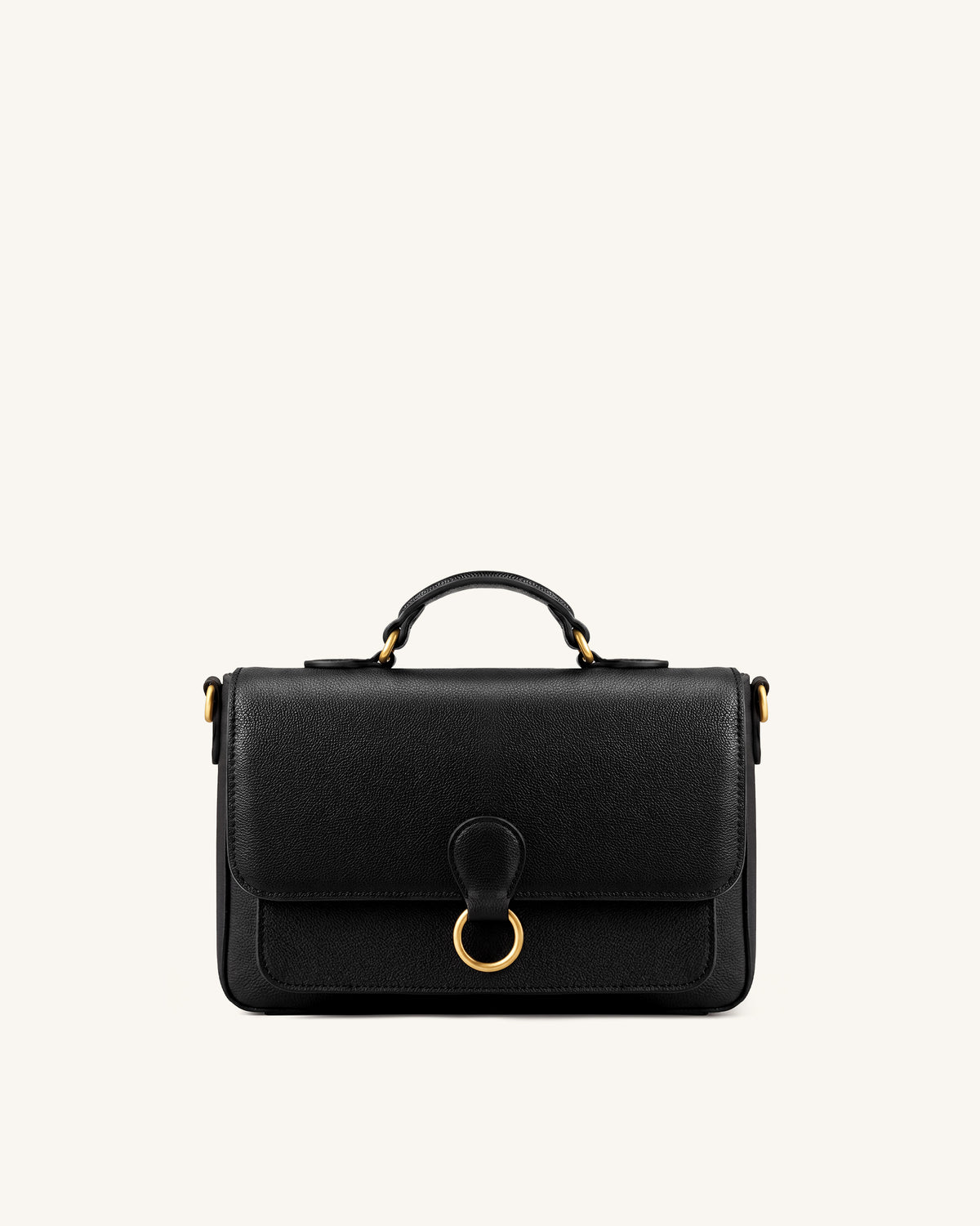 Mirelle Pebbled Top Handle Satchel - Black - view 1