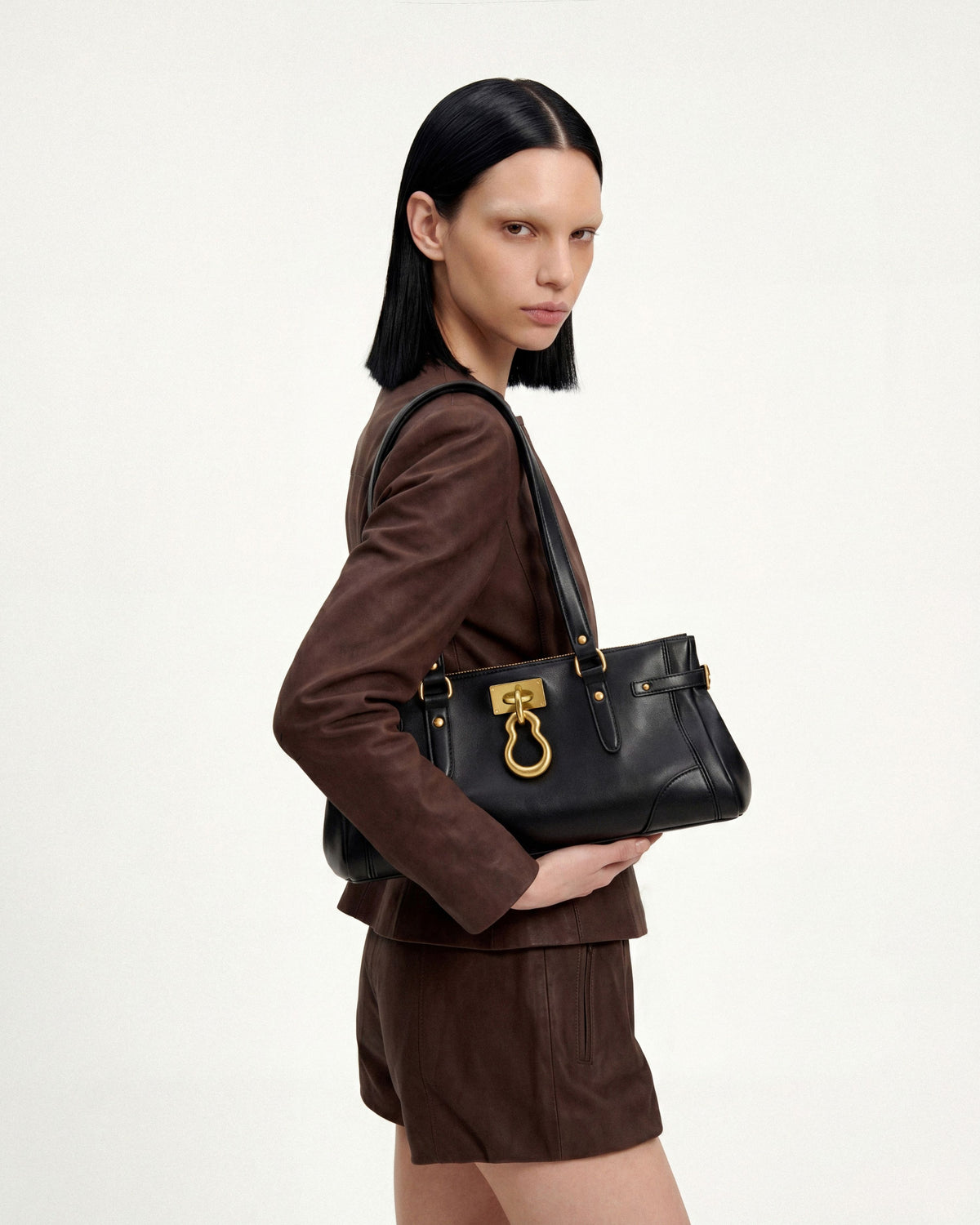 Yvette Elongated Tote Bag - Black - view 2