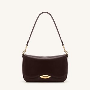 Sofia Classic Flap Shoulder Bag - Dark Brown - view 1