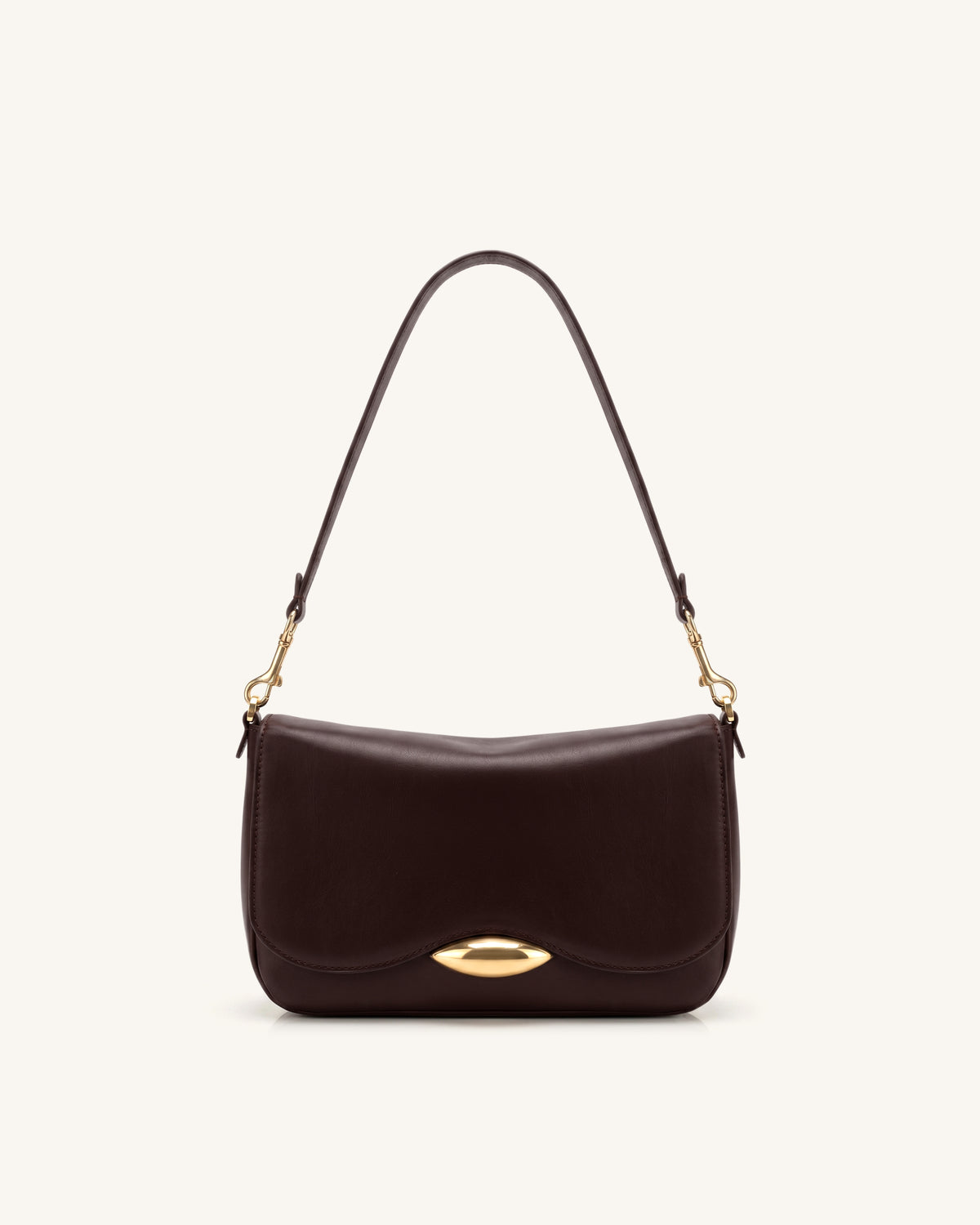 Sofia Classic Flap Shoulder Bag - Dark Brown - view 1