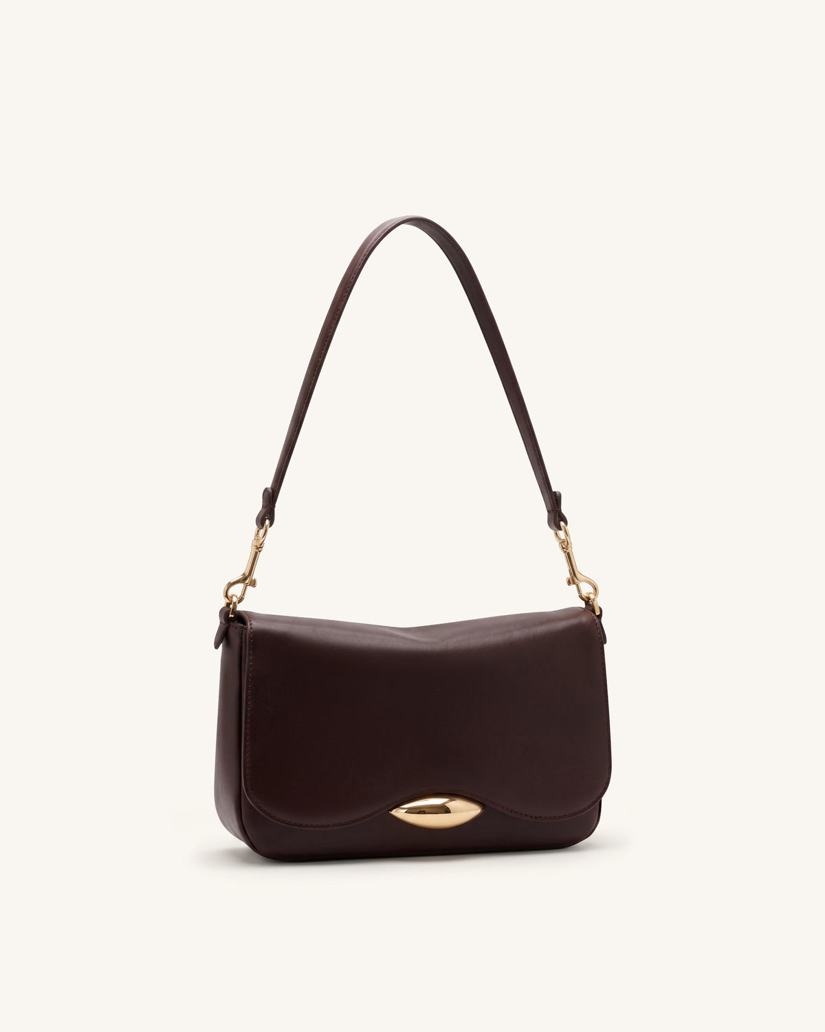 Sofia Classic Flap Shoulder Bag - Dark Brown - view 2