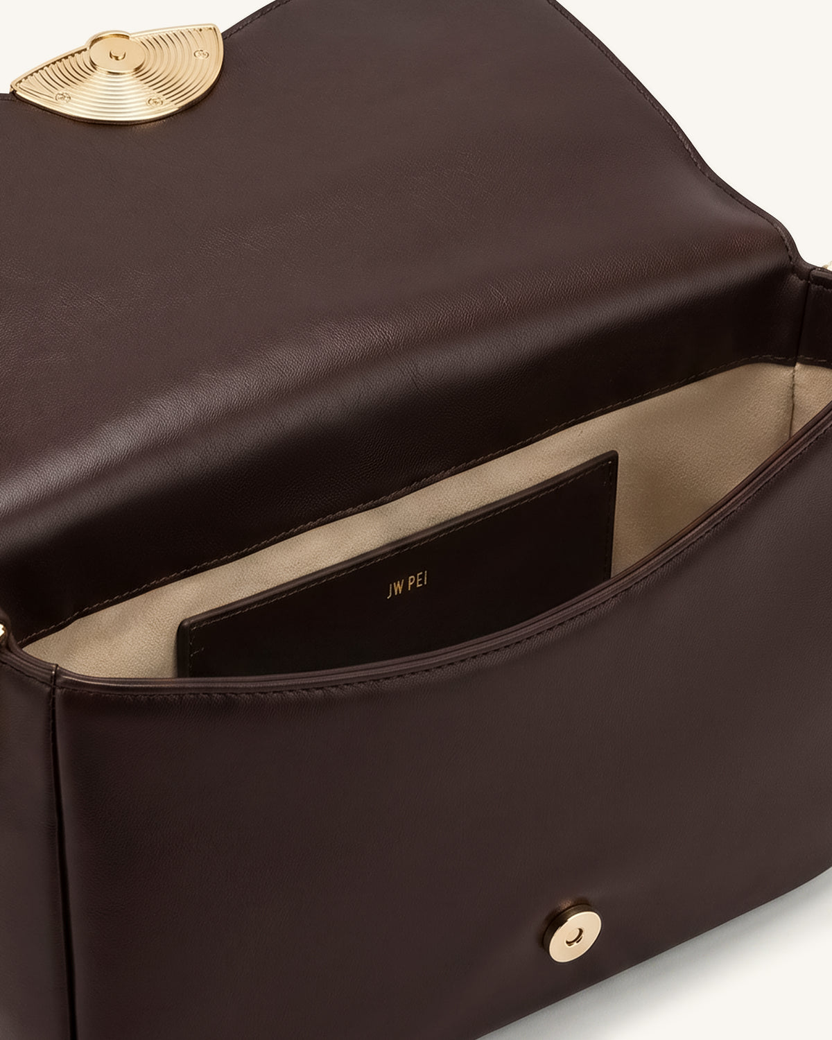 Sofia Classic Flap Shoulder Bag - Dark Brown - view 4