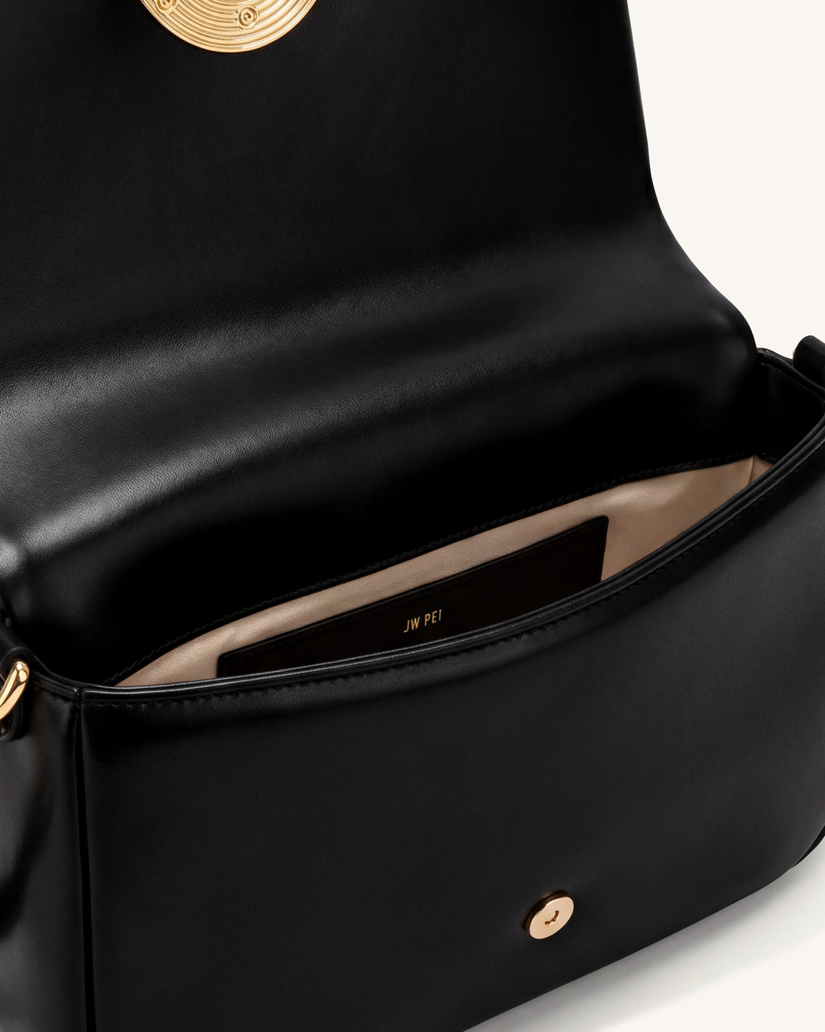 Sofia Ruched Shoulder Bag - Black - view 4