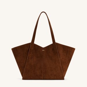 Kiana Large Capacity Tote Bag - Dark Brown - view 1