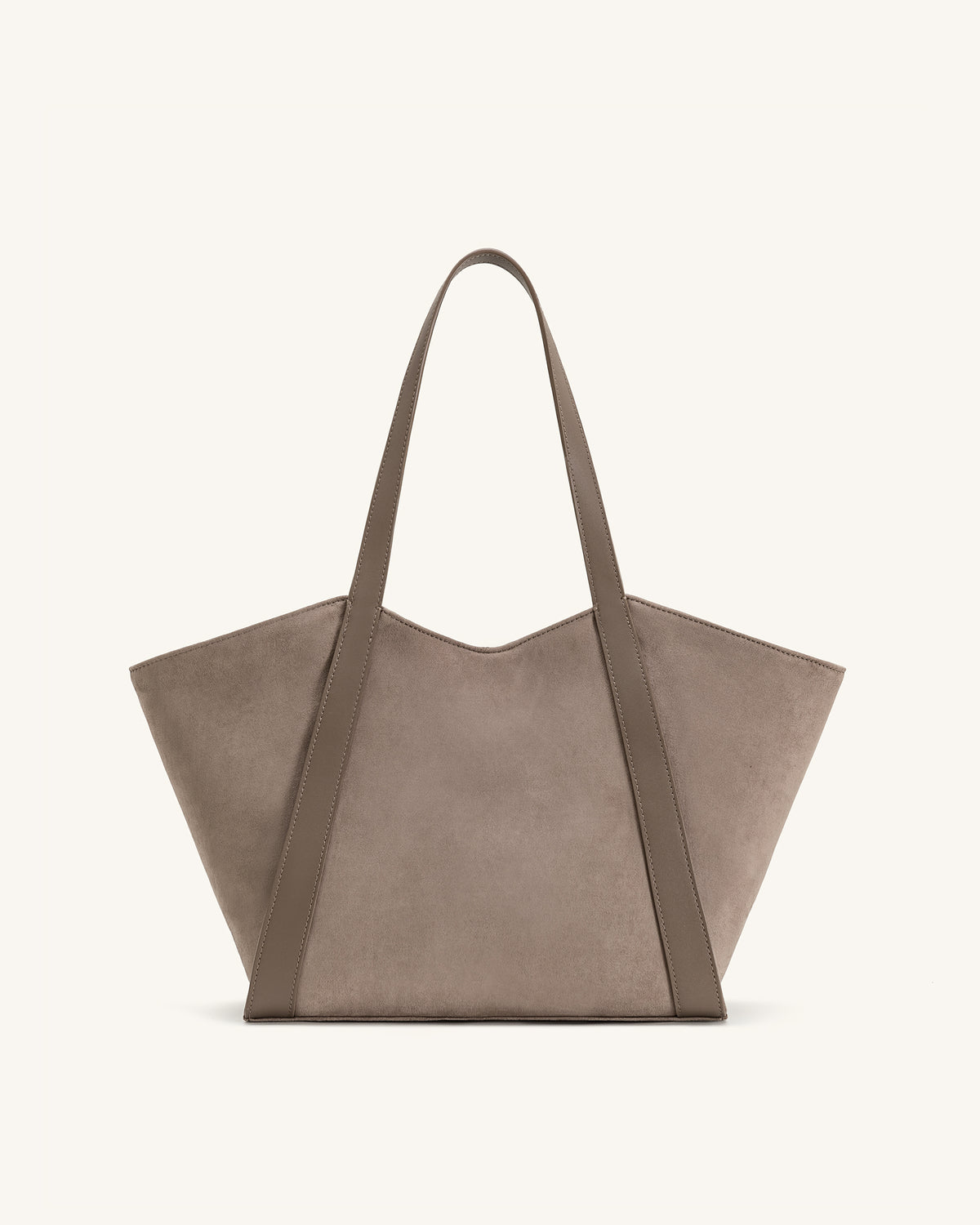Kiana Large Capacity Faux Suede Tote Bag - Taupe - view 3