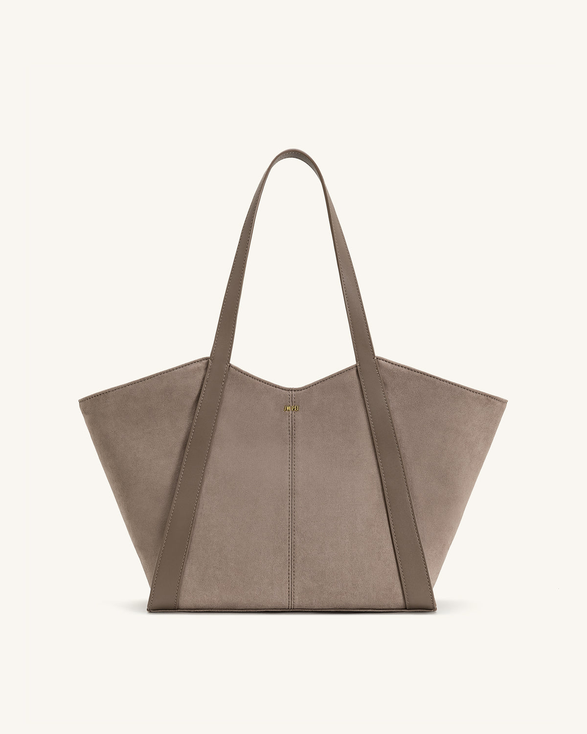 Kiana Large Capacity Faux Suede Tote Bag - Taupe - view 1