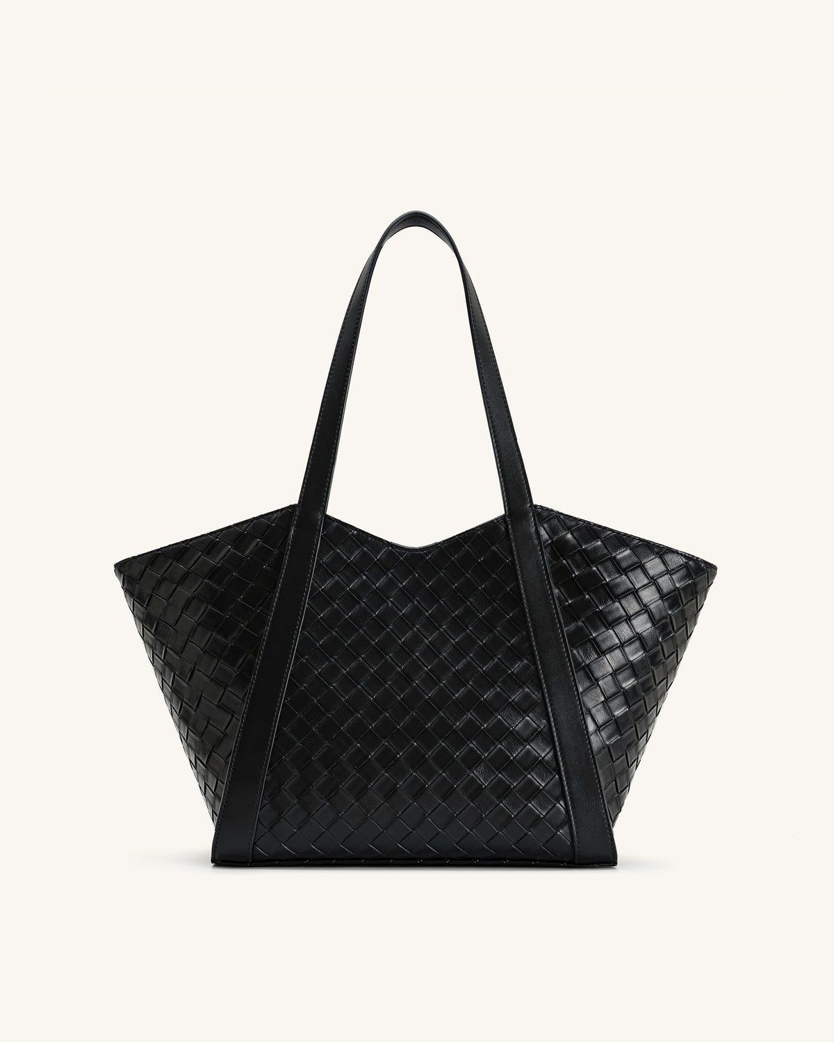 Kiana Large Capacity Weave Texture Tote Bag - Black - view 3