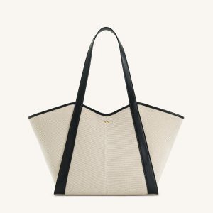 Kiana Large Capacity Tote Bag - Black Canvas - view 1
