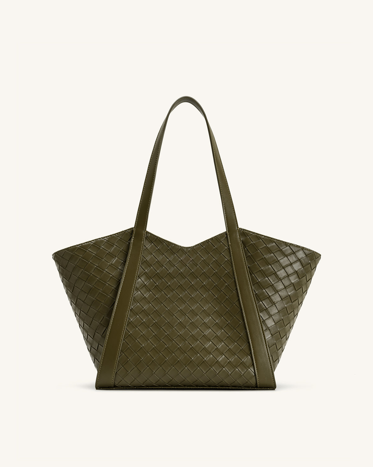 Kiana Large Capacity Weave Texture Tote Bag - Dark Olive - view 3