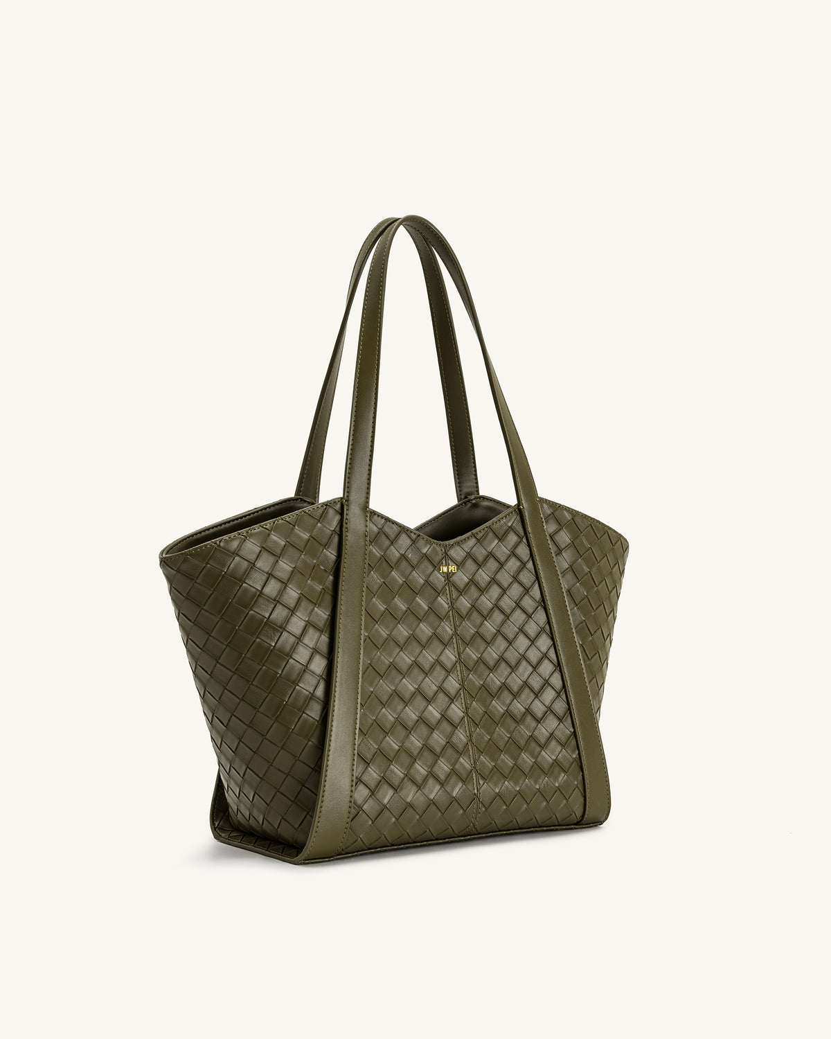 Kiana Large Capacity Weave Texture Tote Bag - Dark Olive - view 2