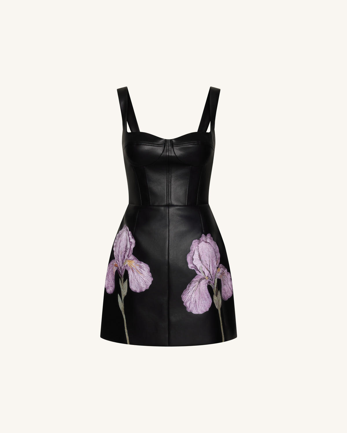 Iris Floral Print Corset Dress - Black - view 3
