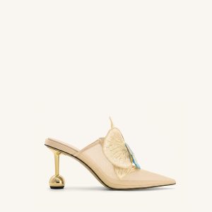 Sofia Orchid Sphere Heel Mules - Beige - view 1