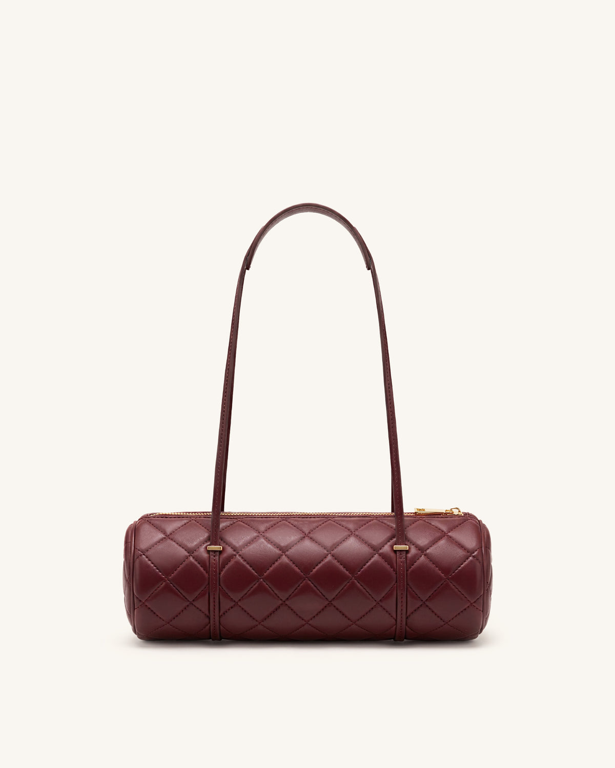 Marcella Quilted Cylinder Shoulder Bag - Burgundy - view 3