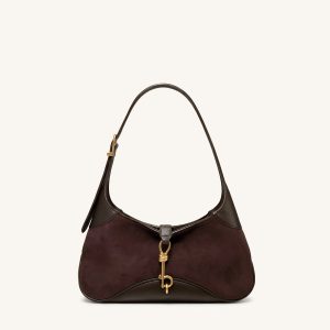 Juliette Key Charm East-West Shoulder Bag - Dark Brown - view 1