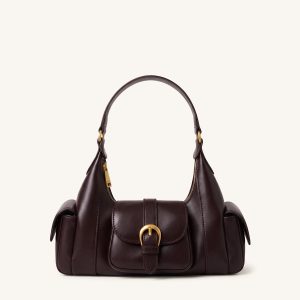 Estelle Pocket Shoulder Bag - Dark Brown - view 1