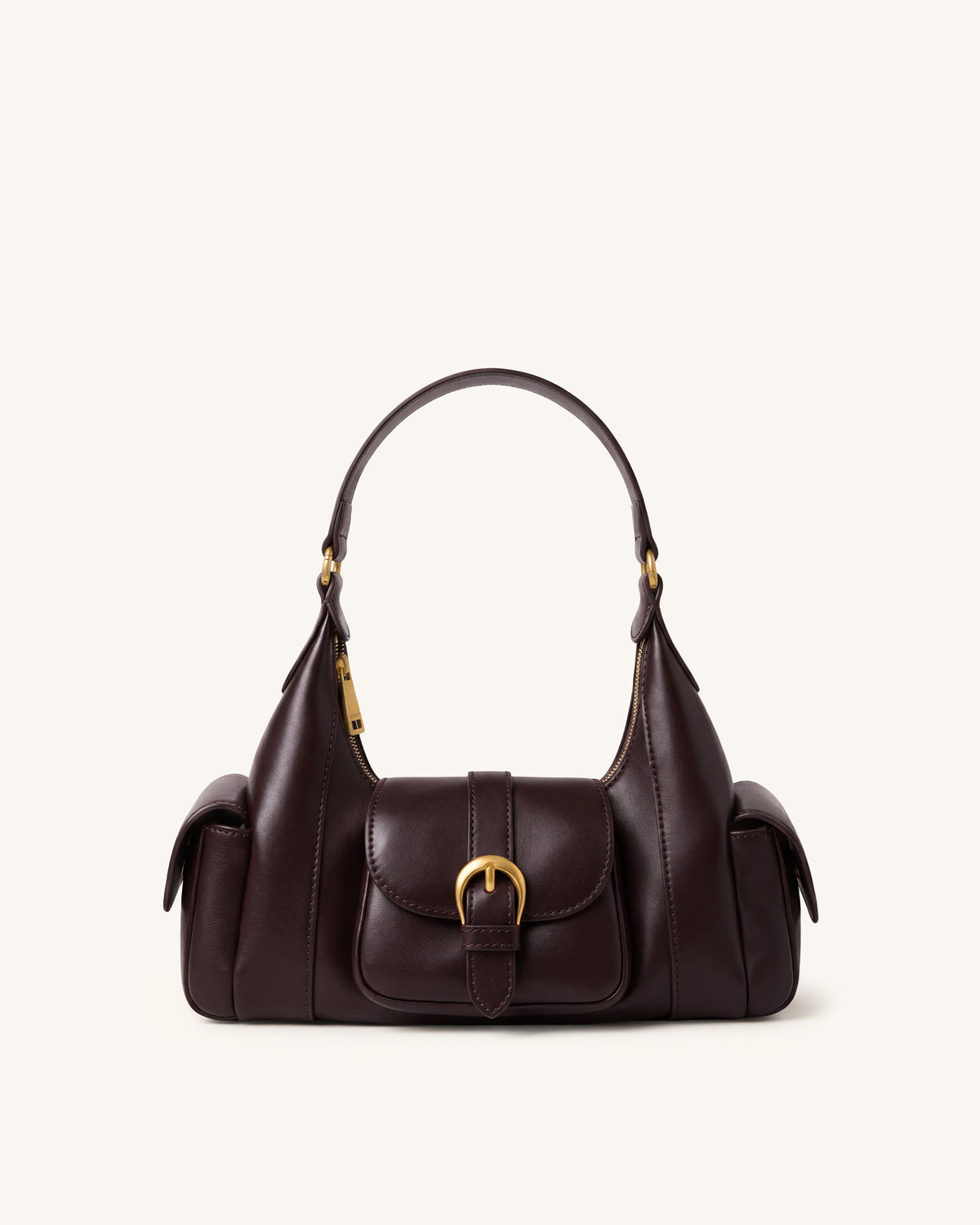 Estelle Pocket Shoulder Bag - Dark Brown - view 1