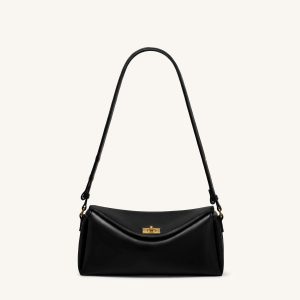 Lucia Asymmetric Flap Shoulder Bag - Black - view 1