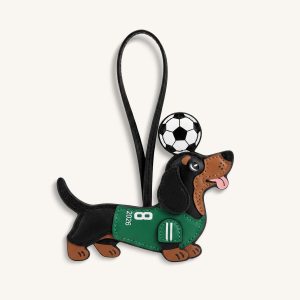 World Cup Dachshund Soccer Jersey Bag Charm - Green - view 1