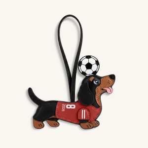 World Cup Dachshund Soccer Jersey Bag Charm - Red - view 1