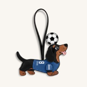 World Cup Dachshund Soccer Jersey Bag Charm - Blue - view 1