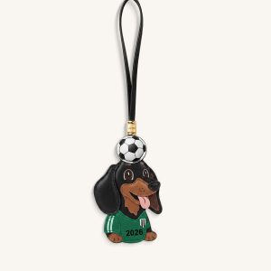 World Cup Dachshund Soccer Ball Bag Charm - Green - view 1