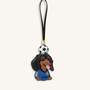 World Cup Dachshund Soccer Ball Bag Charm - Blue - view 1