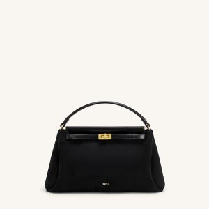 Carmen Faux Suede Top Handle Bag - Black - view 1
