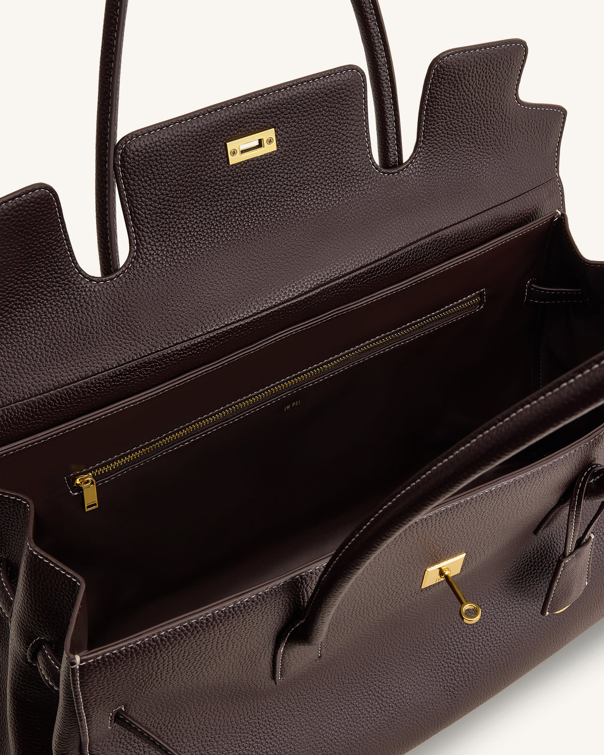 Yara Large Shoulder Bag - Dark Brown - view 4