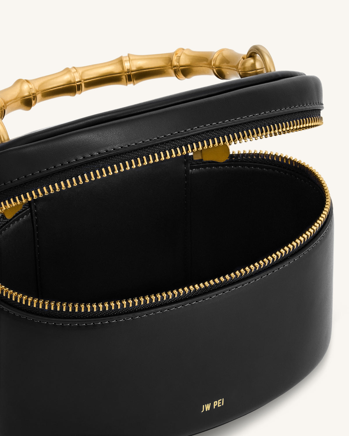 Natalie Metal Geometric Pendant Handle Bag - Black - view 4
